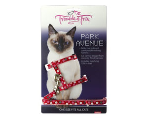 Trouble & Trix Park Avenue Cat Harness